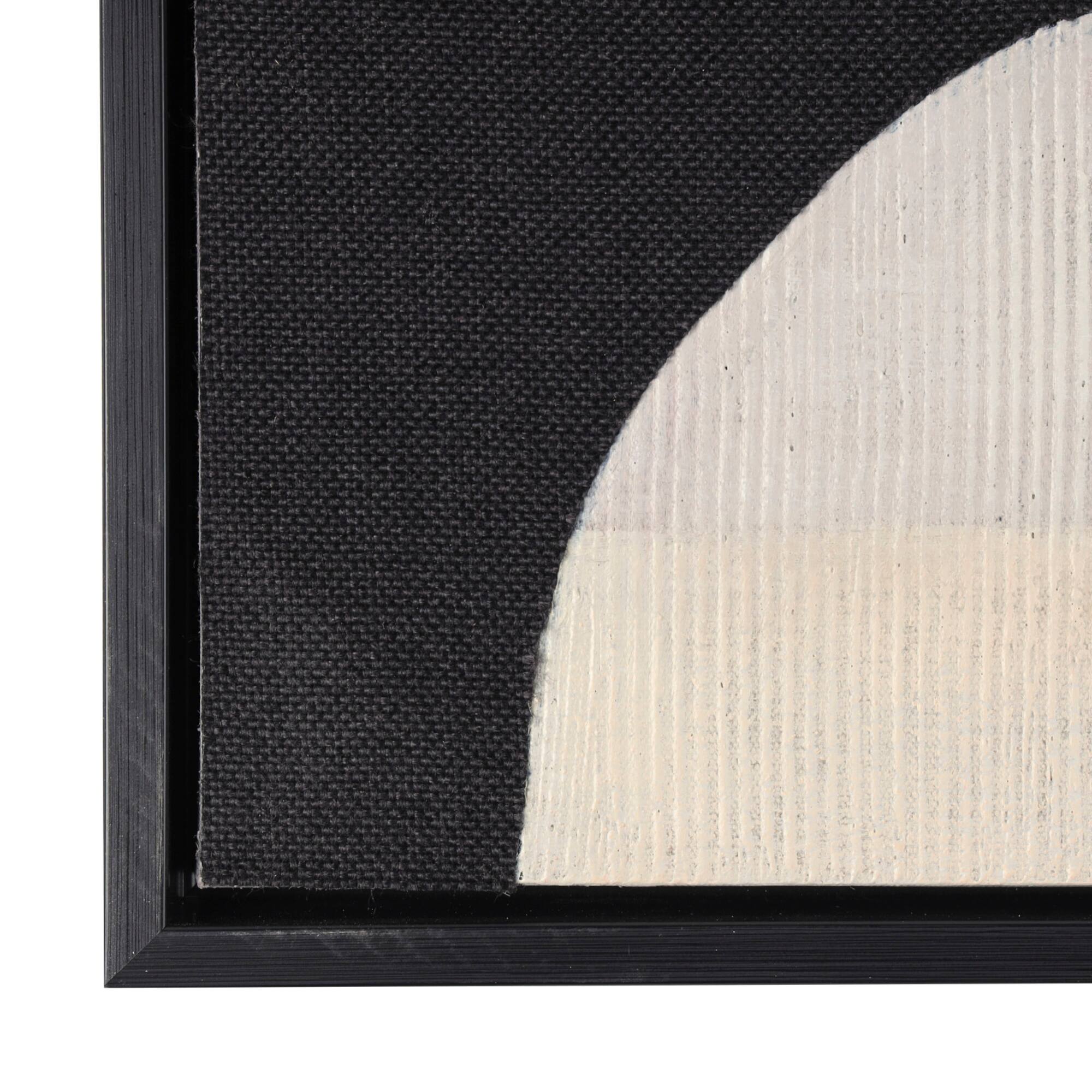 Wooden Geometric Mixed Media Home Wall Décor with Black Frames, Pack of 2